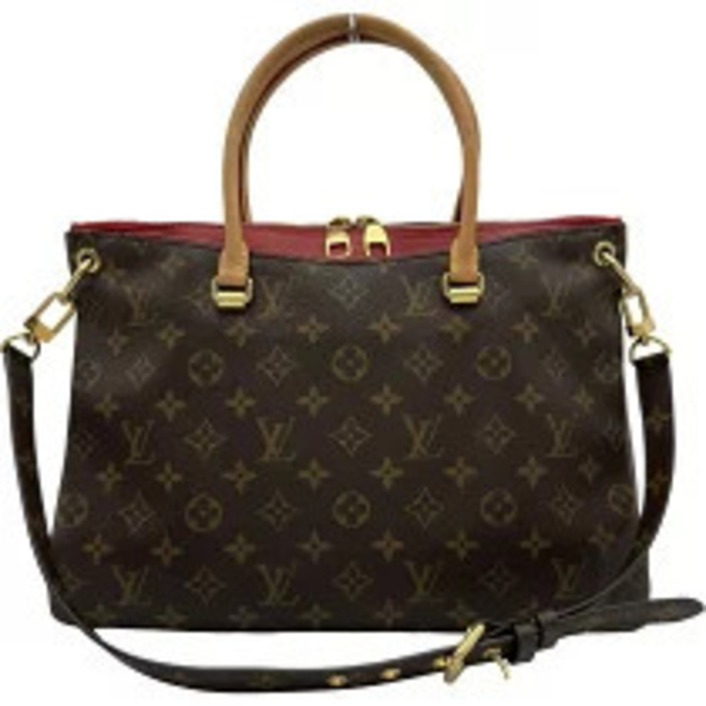 Louis Vuitton Pallas Monogram Canvas Shoulder Bag Brown